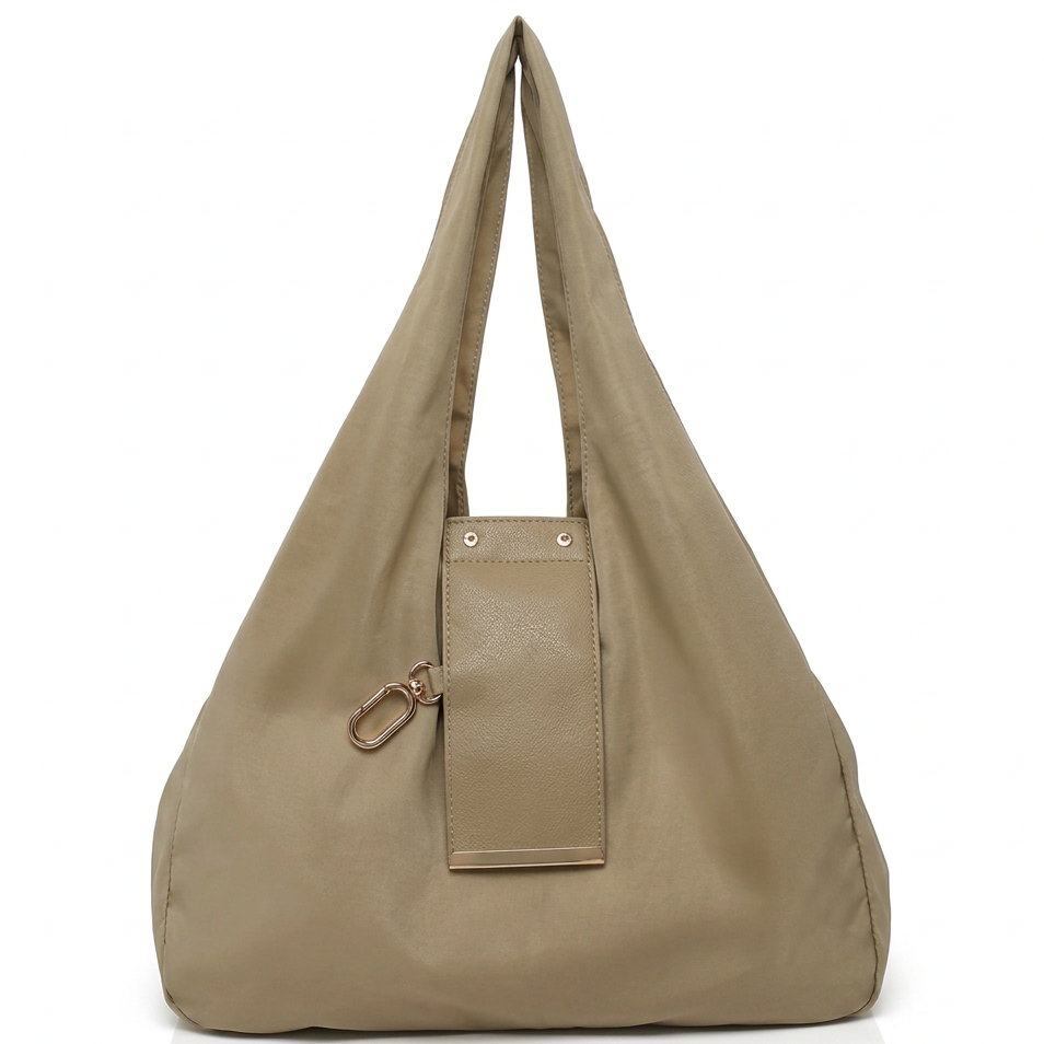 Square khaki tote image